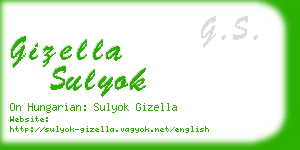 gizella sulyok business card